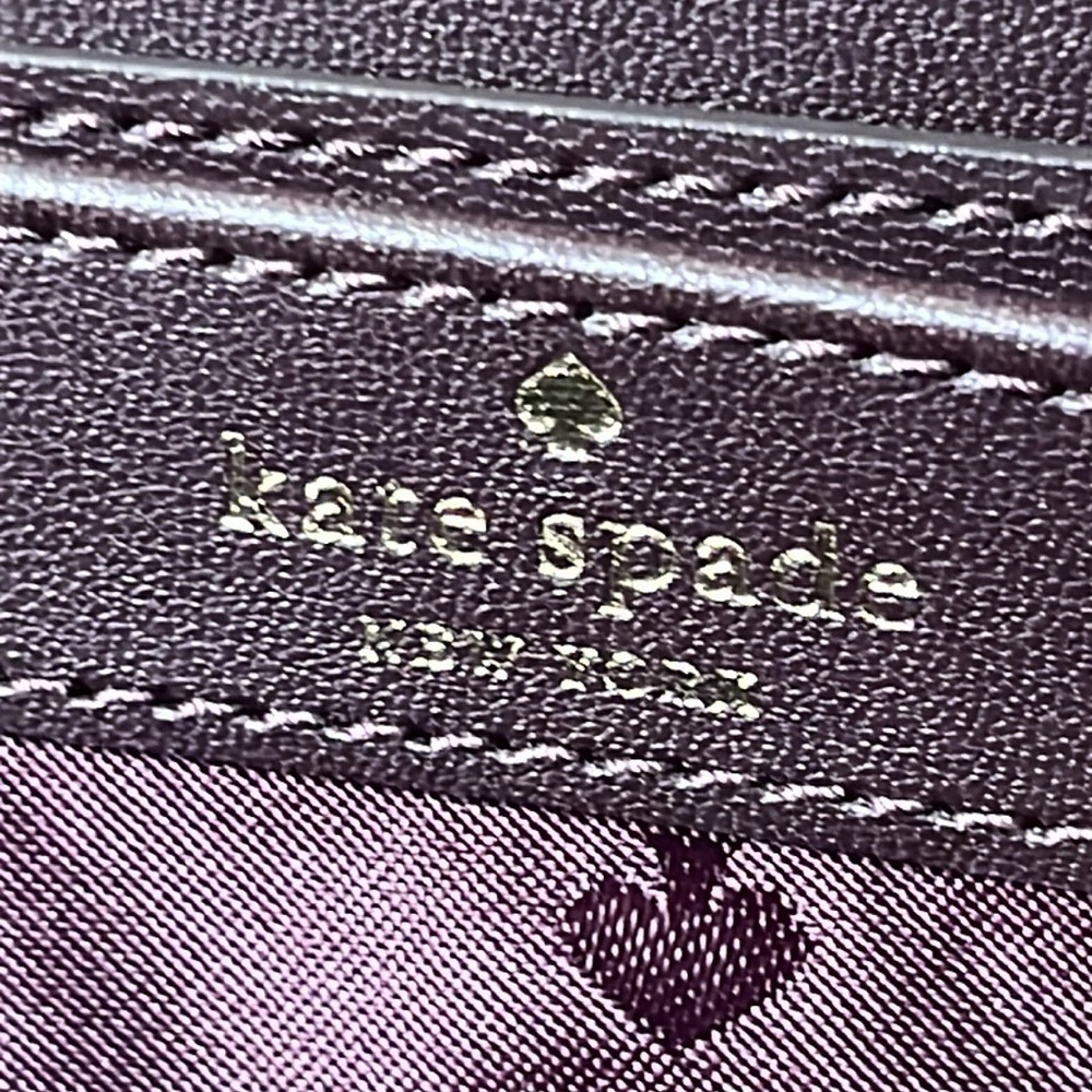 kate spade Bixby Place Neda chocolate cherry patent leather wallet - Picture 4 of 8